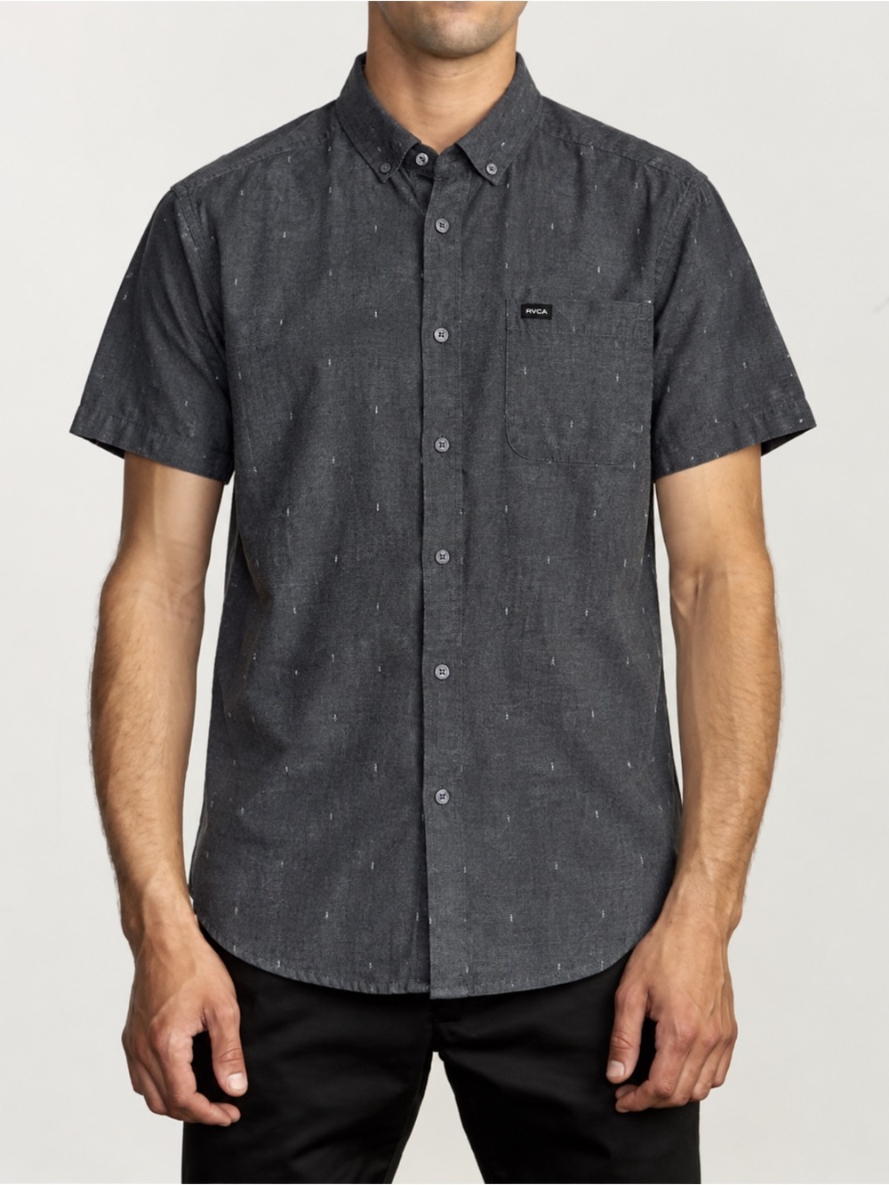 RVCA That'll Do Dobby Slim Fit Button Down Shirt XL Gray
Style No. M503VRDD